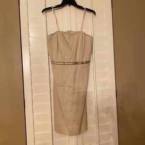 Lela Rose for Loft linen strapless dress
